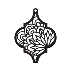 Christmas tile mandala ornament 