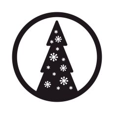Christmas tree with snowflakes