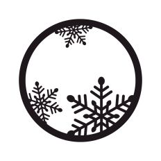 Snowflakes winter ornament