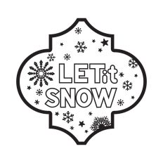Let it snow tile ornament