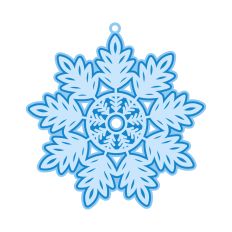 Snowflake layered ornament