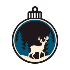 Reindeer layered ornament