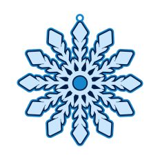 Snowflake layered ornament