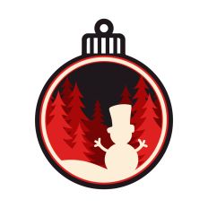 Layered Snowman ornament