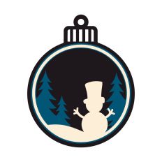 Layered Snowman ornament