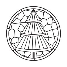 Christmas stained glass ornament