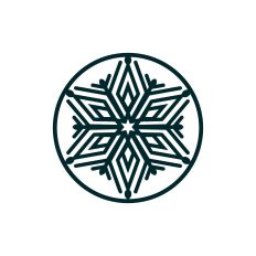 Round snowflake ornament