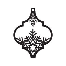 Snowflakes tile ornament