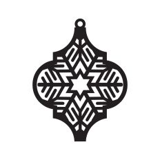 Tile snowflake ornament