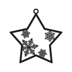 Star ornament with snowflakes