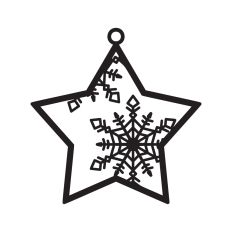 Snowflakes star ornament
