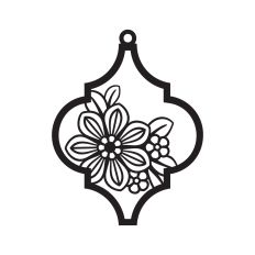 Flowers tile ornament