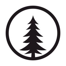 Pine tree round ornament