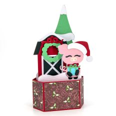 Christmas Pig Pop Up Card