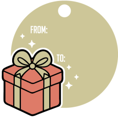 christmas present gift tag