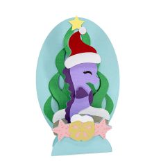 Christmas Seahorse Slice Card