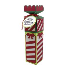 Christmas Stripes Confetti Lid Box