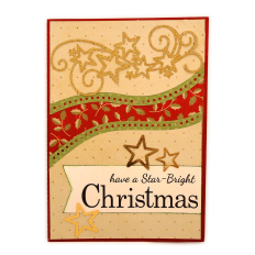 Card Christmas Stars Swoosh 5x7