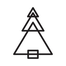 Stylized pine tree