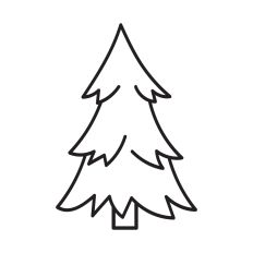 Pine tree line art
