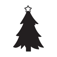 Christmas tree silhouette