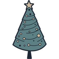 xmas elegant tree decorated
