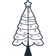 elegant stylized christmas tree