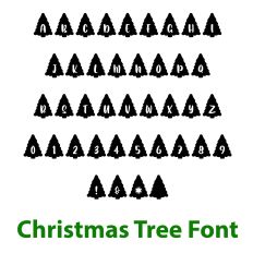 HNC Christmas Tree Alphabet Font