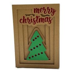 Merry Christmas Card, Christmas Tree
