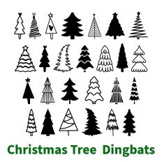 HNC Christmas Tree Dingbat Font