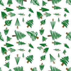 Christmas Tree Doodle Pattern