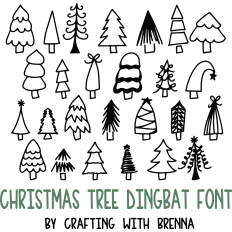 Christmas Tree Dingbat Font