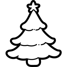 simple christmas tree outline