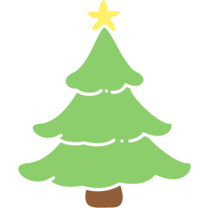 christmas tree simple silhouette