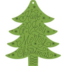 Christmas Tree Sketch Art Ornament or Gift Tag