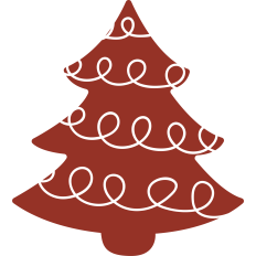 minimal christmas tree silhouette