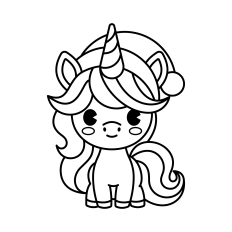 Unicorn SVG | Christmas SVG | Santa Hat