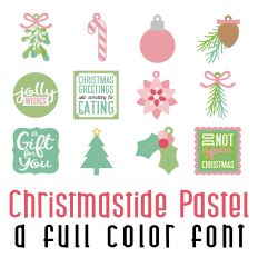 Christmastide Pastel Full Color Font