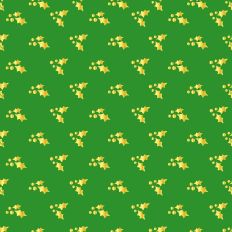 Sparkle Christmas - Gold Holly On Green