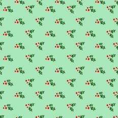 Sparkle Christmas - Metallic Holly On Mint