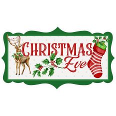 Christmas Eve Title Rudy Red-Nosed Reindeer Stocking Print and Cut