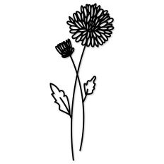 Chrysanthemum Birth Flower Outline