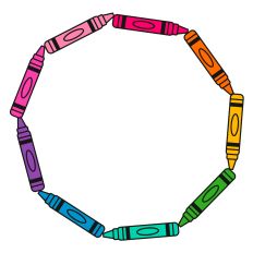 Circle Crayon Frame