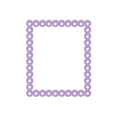 Rectangle Card & Picture Frame with Punched Circle Edge