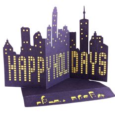 City Skyline Holiday Card 