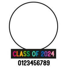 Class of 2024 Circle Frame and Numbers