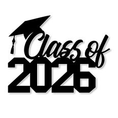 2026 Cake Topper with Cap SVG Cut File