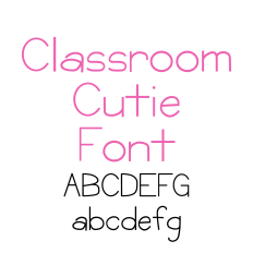 Classroom Cutie Font, Sans Serif Font, Cute Handwritten Font