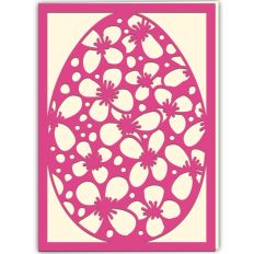 Clematis Flower Floral Easter Egg Card