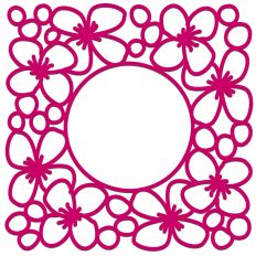 Clematis Blossom Floral Frame or Border